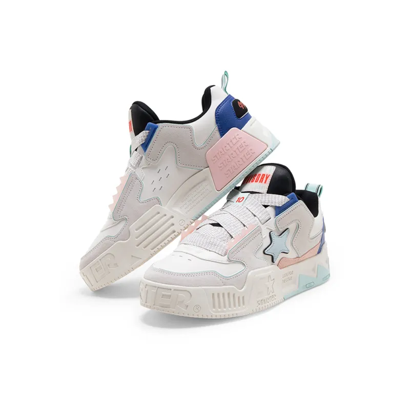 STARTER Vol Series Height Increasing Impact Resistance Quick Dry Low Top Skateboard Shoes Unisex Birch White-3