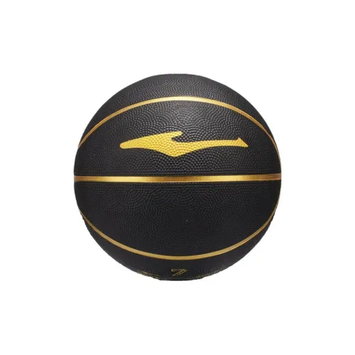 Erke Rubber Basketball Black Gold Size 5 Ball Training Unisex