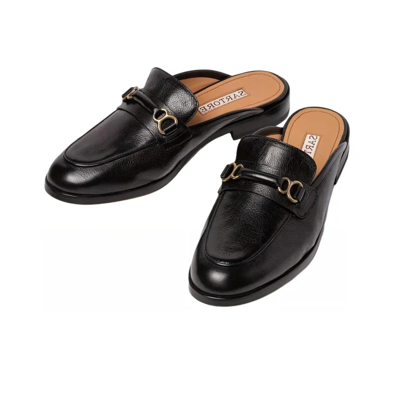 SARTORE Abrasion-Resistant Wrap-toe Slippers Women's Black-2