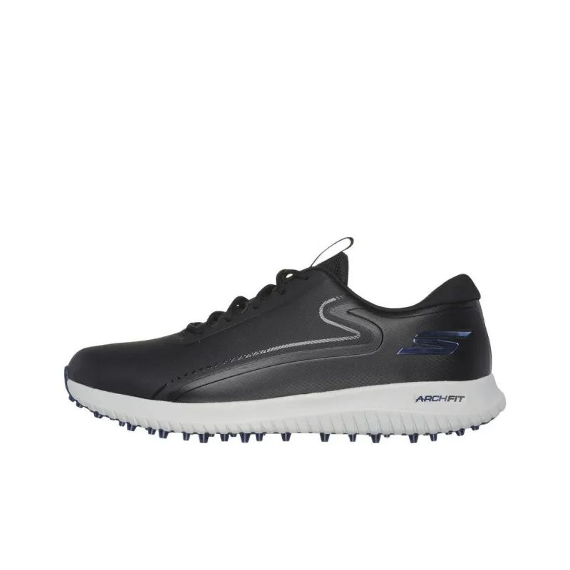 Skechers Go Golf Max 3 Anti-Slip Wear-Resistant Low-Top Golf Shoes Men's Black Gray Color-0