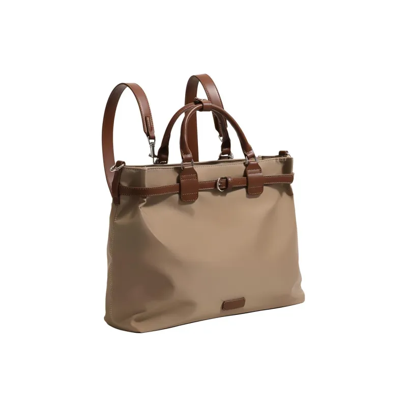 H YXIANG Artificial Leather Briefcases Unisex Ecru/Coffee/Black/Gray-12
