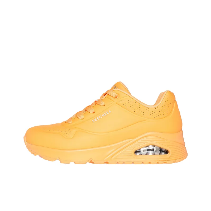 Skechers Uno Anti-Slip Wear-Resistant Low-Top Casual Shoes Women's Yellow-0