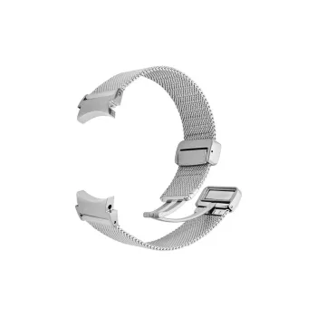 FZRT Watch Bands Metal Stainless Steel Beige Blue Magnetic Buckle Strap Unisex