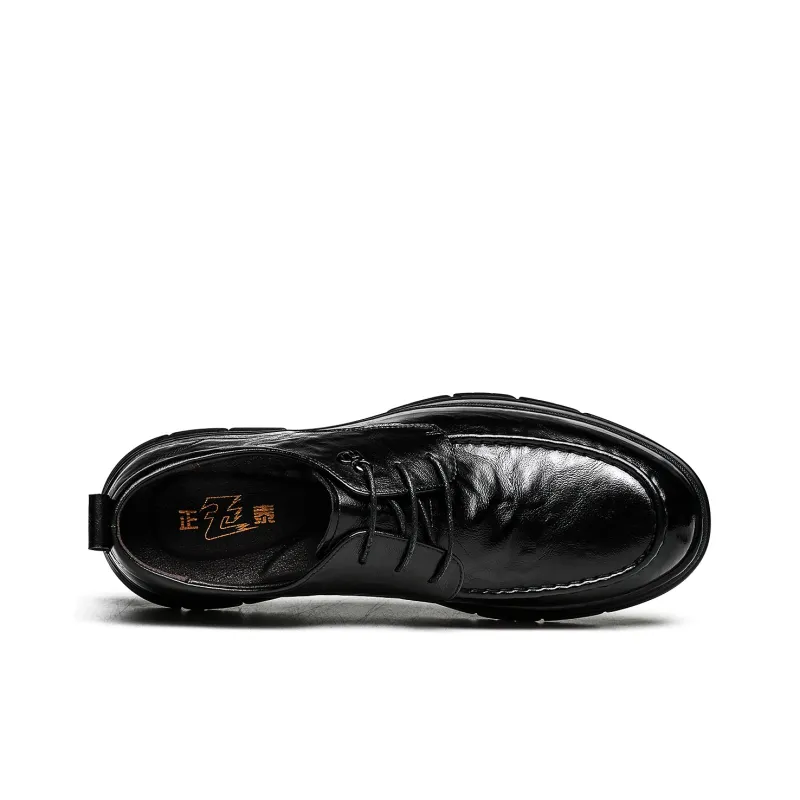 CHINT Dress Shoes Men Low Top Black, Brown-3