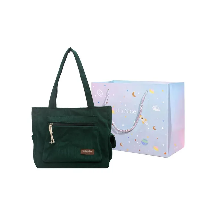 GOX Corduroy Shoulder Bag Women's Multicolor-23