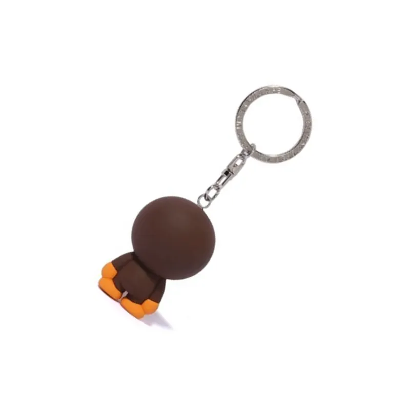 A BATHING APE Non-Phthalate PVC Resin Keychains Men's Brown-2