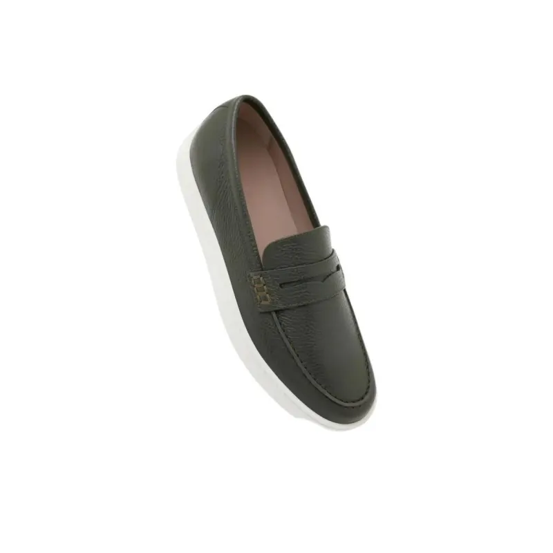 MANOLO BLAHNIK ELLIS Loafers Men's Dark Green-4