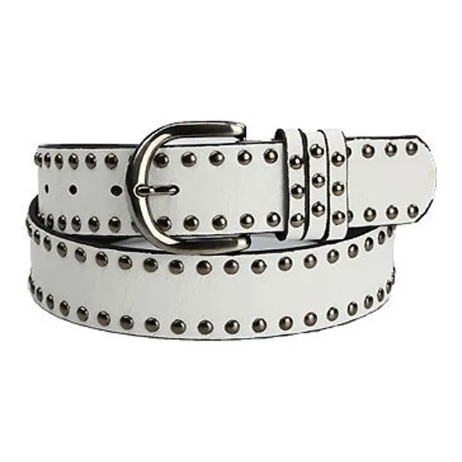 JKEM American Hip Hop Punk Style Thorns Leather Belts Unisex-5