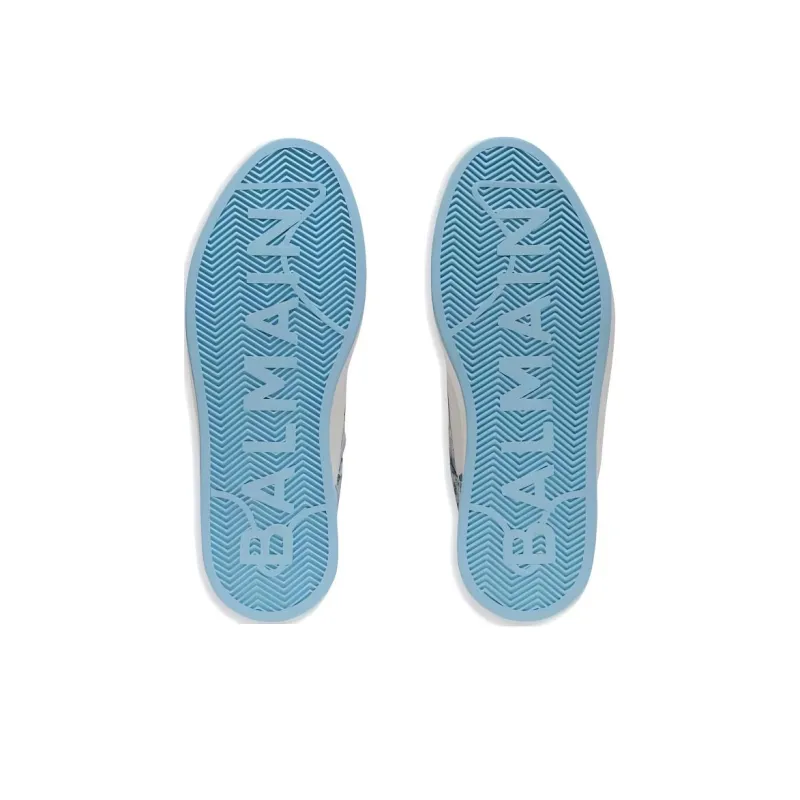 BALMAIN B Court Denim panelled Sneakers Women's-4