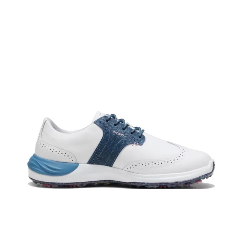 PUMA Isle Anti Slip Wear Resistant Low Top Golf Shoes Men's White Blue-1