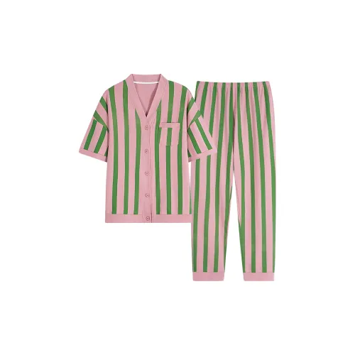 MIIOW Cool One Summer Series Pajama Set Women's Green Pink