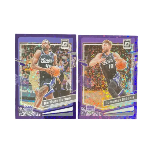 PANINI 2023 24 OPTIC King Harris Barnes Purple Fold 52/99+Sabonis 77/99 Player Card Product Access Sports Cards 2 Pcs