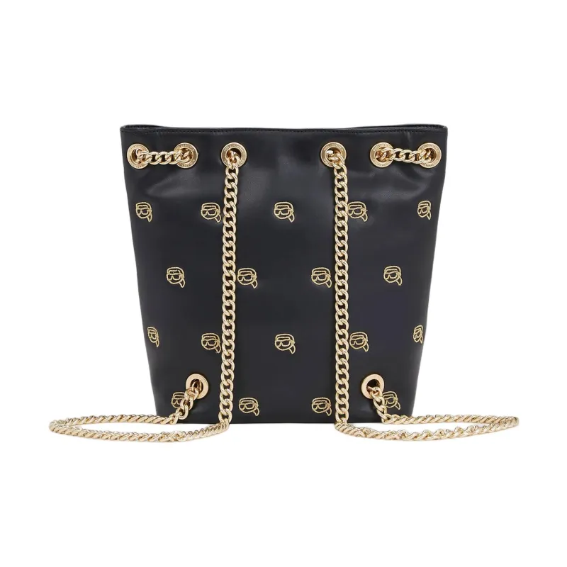 KARL LAGERFELD K/Ikonik Polyurethane Backpack Women's Black-1