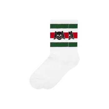 GUCCI Cotton Socks With Winged Skull