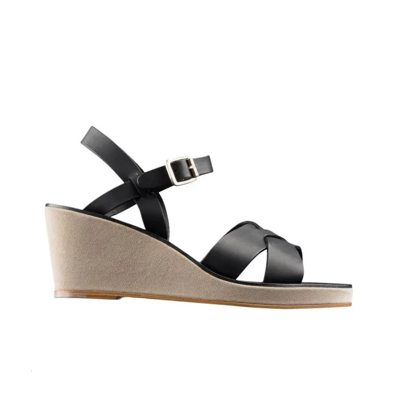 A.P.C Judith Strap Sandals 7cm Women's Black-1