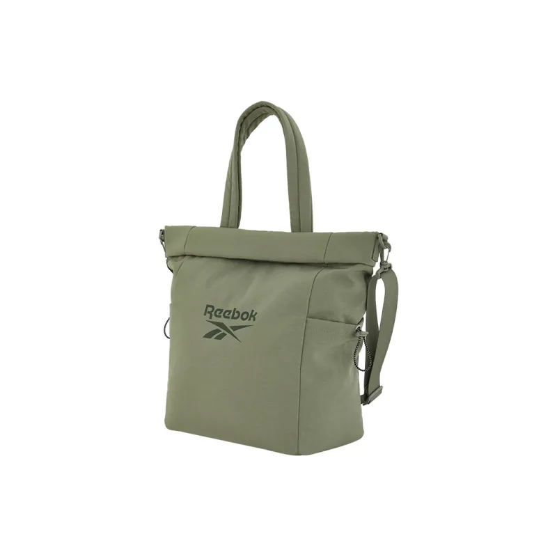 Reebok Fabric One Shoulder Crossbody Tote Regular Women's Ecru/Black/Khaki-9