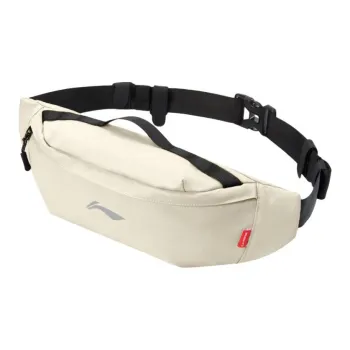 LiNing Waterproof Abrasion Resistant Coating Cycling Bag Fanny Pack Regular Unisex Ecru