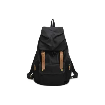 H-YXIANG Canvas Backpack Regular Men's Black/Green/Army Green/Earth Yellow