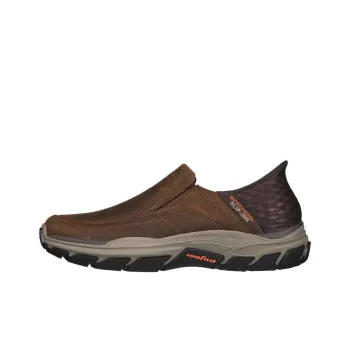 Skechers Slip Ins Slip Resistant Low Top Casual Shoes Men's Brown