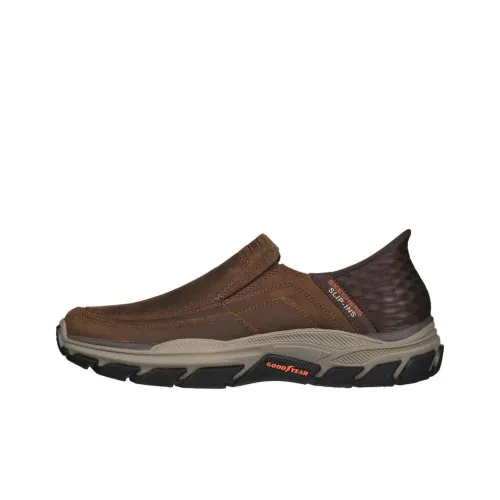 Skechers Slip Ins Slip Resistant Low Top Casual Shoes Men's Brown