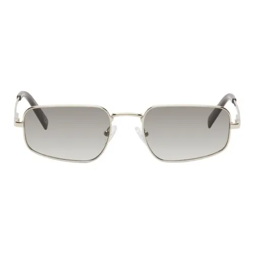 Le Specs Metal Rectangular Sunglasses Women's Gold