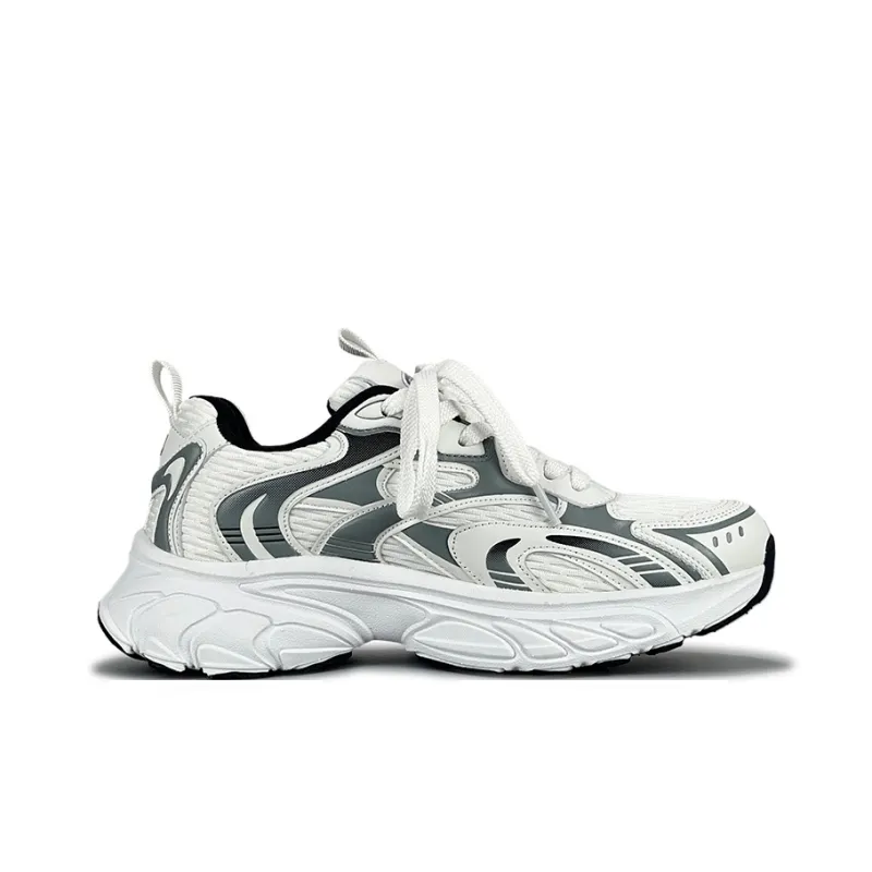 LuzaoT SUPER DRAG Chunky Sneakers Unisex Low Top White ./Gray-1