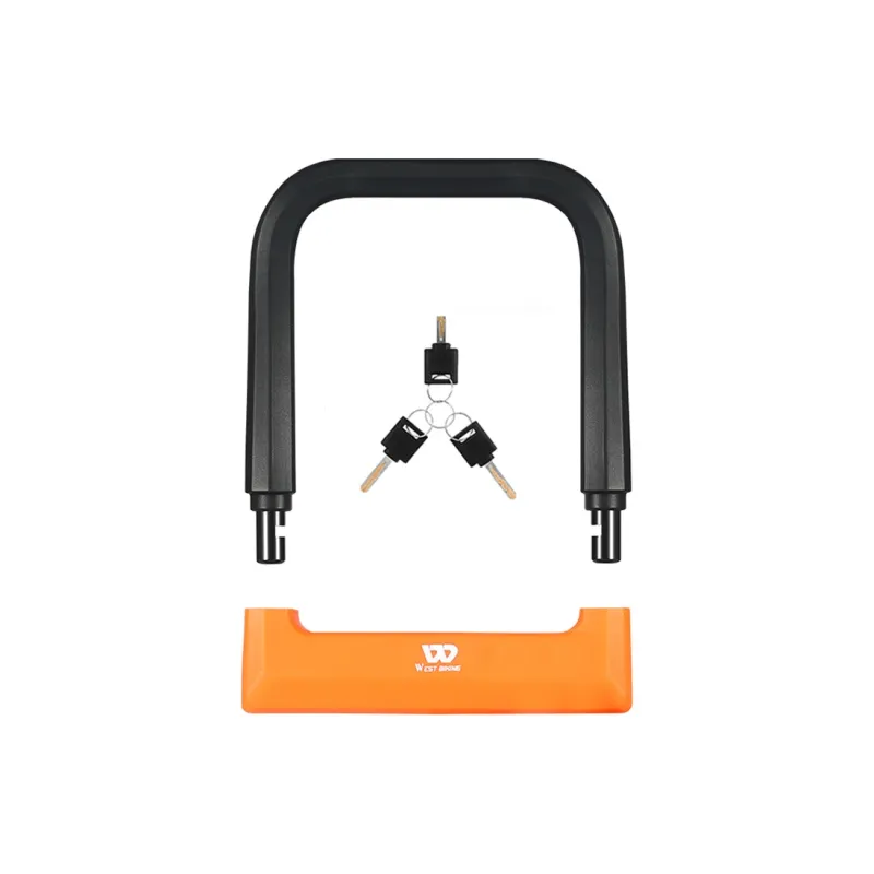 WEST BIKING Bicycle Locks Anti Squeeze And Anti Rust Protective U Lock-0