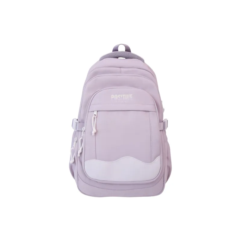 BAODIDAISHU Nylon Water Resistant Backpack Laptop Bag Women's Multicolor-3