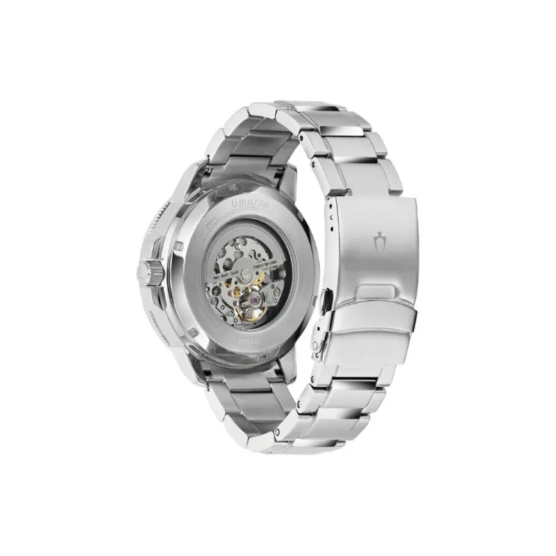 BULOVA Wrist Watch Automatic Mechanical Movement Stainless Steel Strap 45mm Blue Dial Men's Watches-2