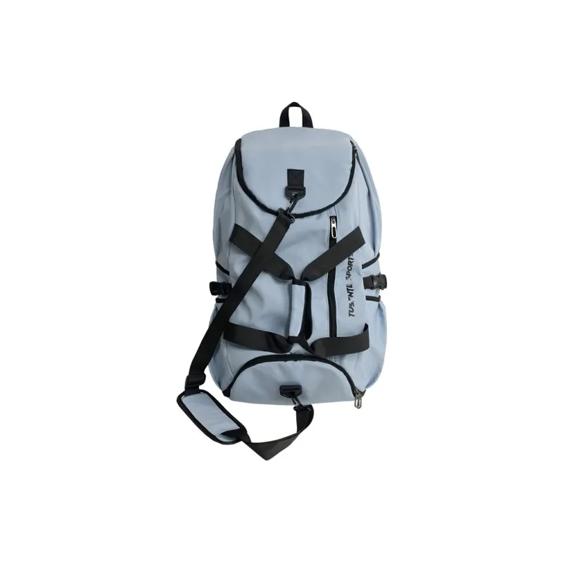 Tong Tong Rabbit Composite Cloth Backpack Black/Gray/Ecru/Blue-3