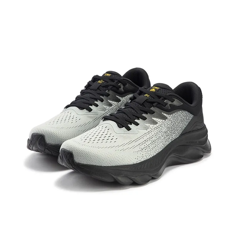 361° Cushioned Wear-Resistant Breathable Low-Top Running Shoes Men's Black Gray-2