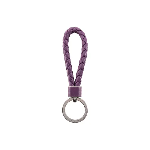 Bottega Veneta Leather Keychains Men's Purple