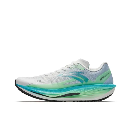 ANTA Running Collection Running Shoes Men Low-Top Papyrus White/Water Sky Blue