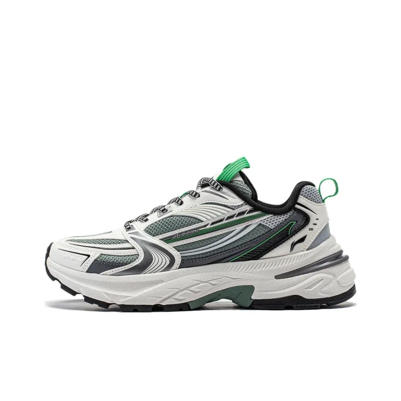 LiNing Aurora 2K V2 Wear Resistant Slip Resistant Low Top Casual Shoes Women's Mist White Lake Ethereal Green-0