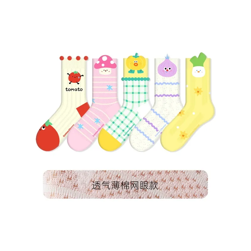 COTTON CHEESE Mid Calf Socks Women's-11
