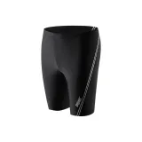 Single Pack-Black Silver Swimming Shorts