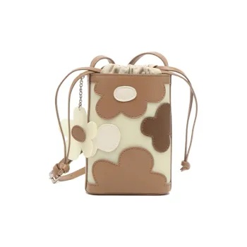 MICOCAH PU Bucket Bags Shoulder Bag Crossbody Bag Women's Toffee/Sunflower