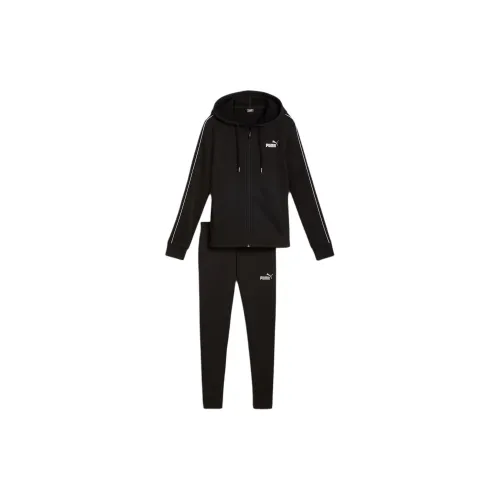 PUMA Metallic Tracksuit Casual Suit Women's Black