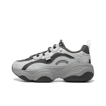 LiNing Wear-Resistant Slip-Resistant Low-Top Casual Shoes Women's Gray Black