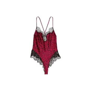 VICTORIA'S SECRET Bodysuits Women's Red Leopard Print