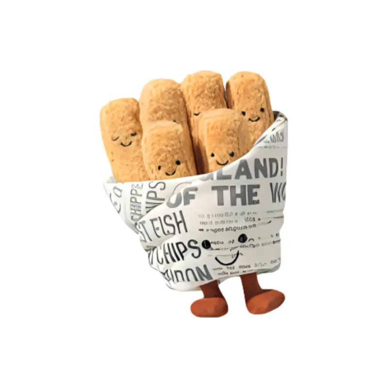 JELLYCAT Fun Food Collection AMUSEABLES COSY CHIPS Fried French Fries Box Included Dolls Plush Doll Small Size High-4