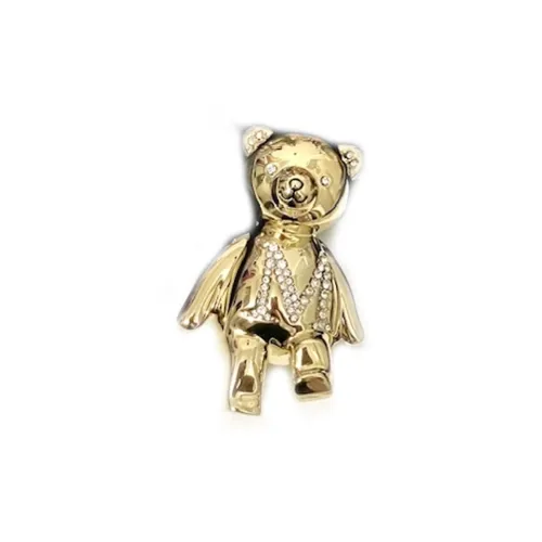 MaxMara Brass Glass Brooches Women's Gold