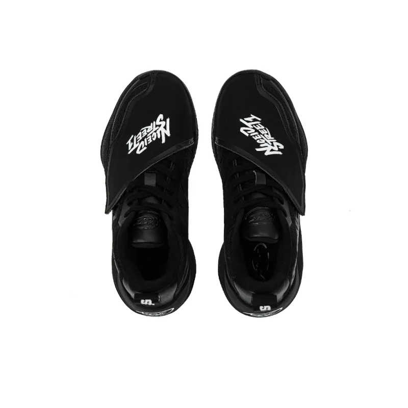 NICEID Cushioned Slip Resistant Grip Mid Top Basketball Shoes Men's Black-4