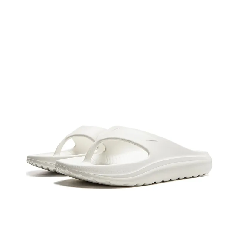 LiNing EVA Abrasion Resistant Slip Resistant Flip Flops Unisex White-3