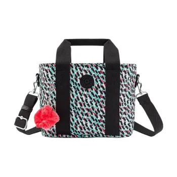 Kipling Polyester Tote Bag, Shopping Bag, Crossbody Handbag, Shoulder Bag Small Size Unisex Black Green