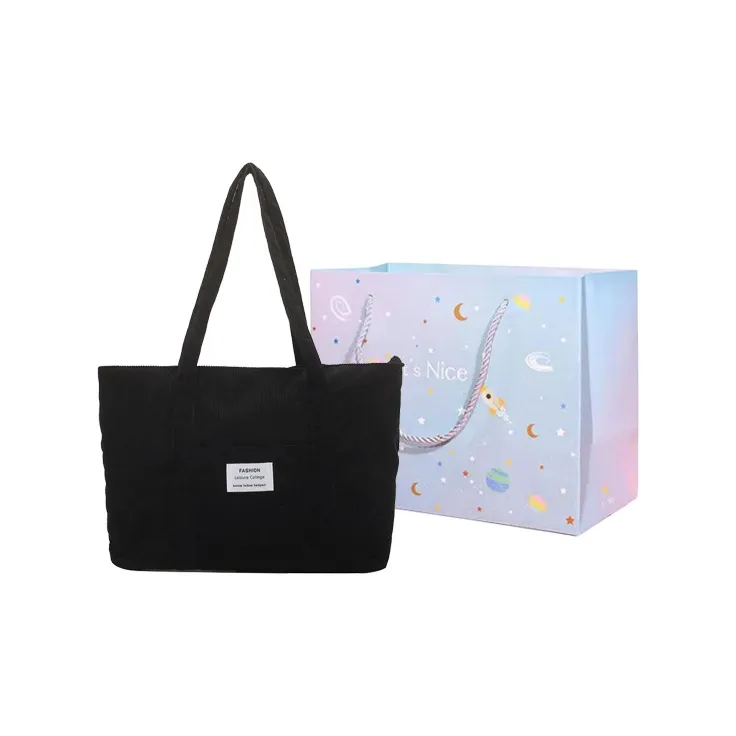 GOX Corduroy Shoulder Bag Women's Multicolor-5