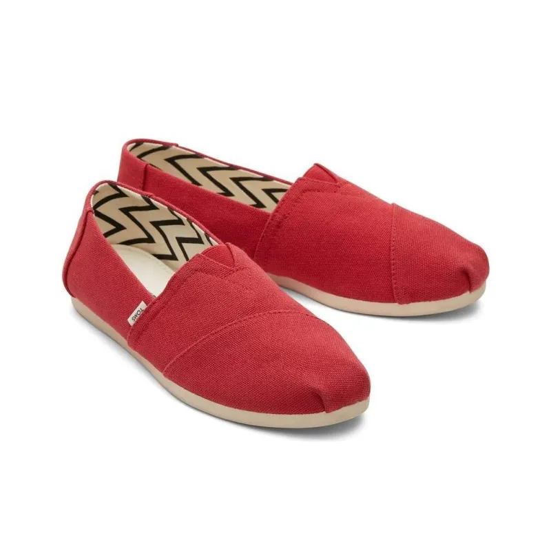 Toms Alpargata Casual Single Shoes Women's Red-2