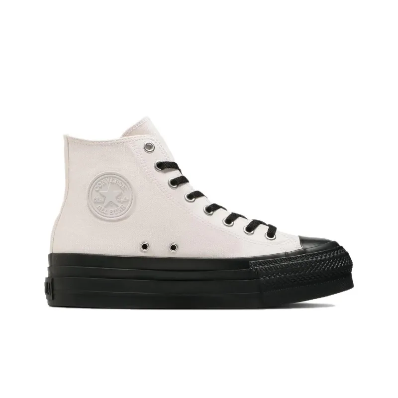 Converse All Star Anti Slip Wear Resistant Mid Top Canvas Shoes Unisex White Black-1