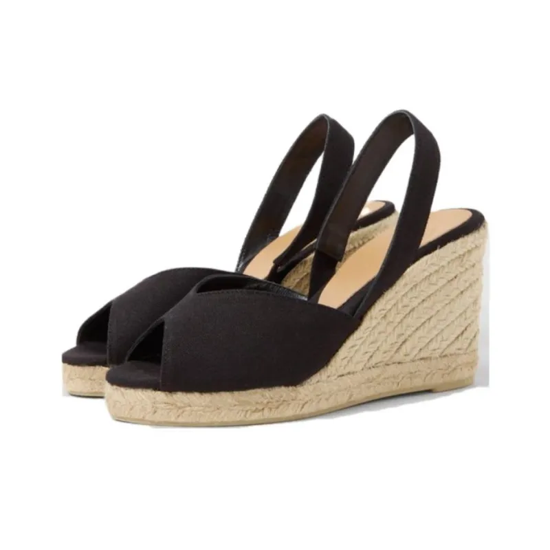 Castañer One Strap Sandals Women's Black-2