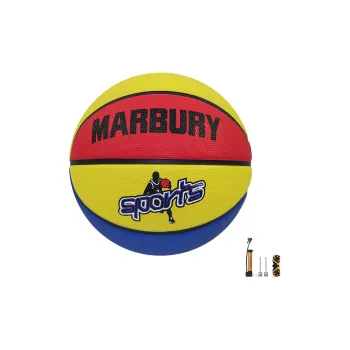 MARBURY Rubber Basketball Red Yellow Blue Patchwork Size 4 5 Size Training Kids'